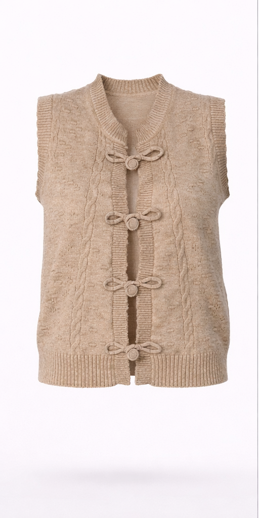 Cream CRSamira Vest kamizelka dzianinowa Oat Melange rozmiar M/L - obrazek 2