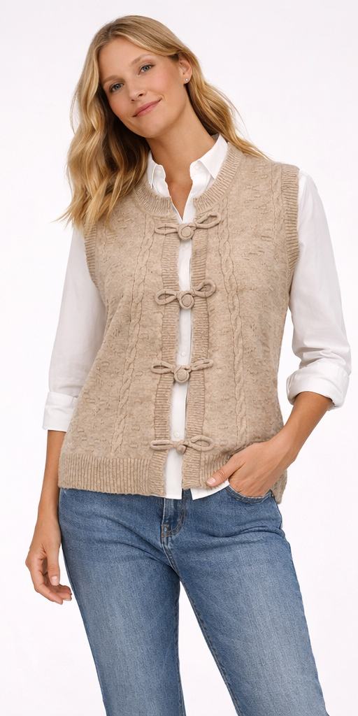 Cream CRSamira Vest kamizelka dzianinowa Oat Melange rozmiar M/L