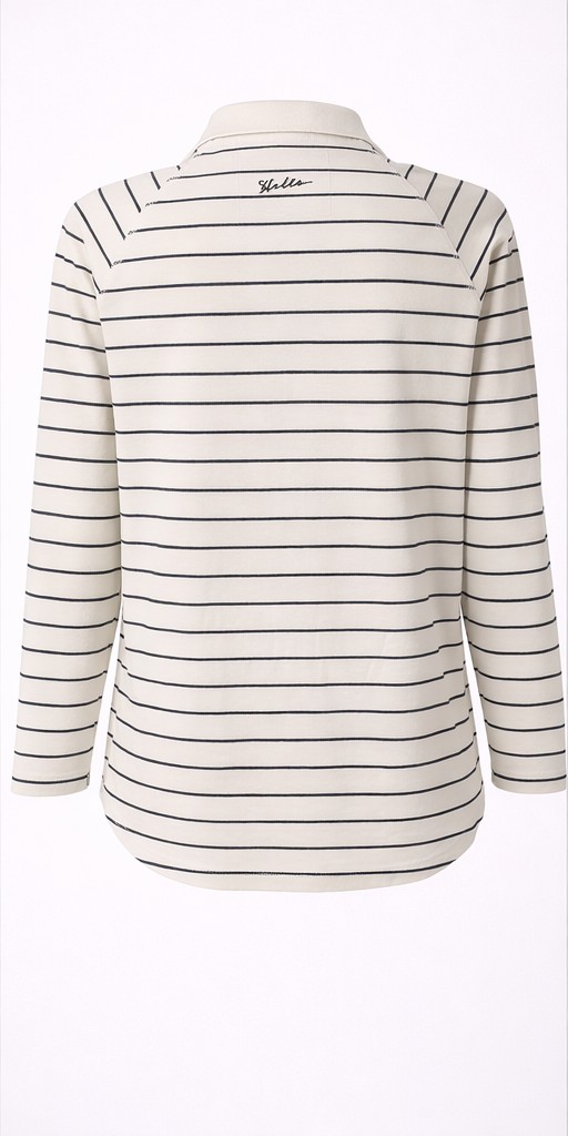 Koszulka damska Cream CRRivera Polo Whisper Navy Stripe bawełna rozmiar M - obrazek 3
