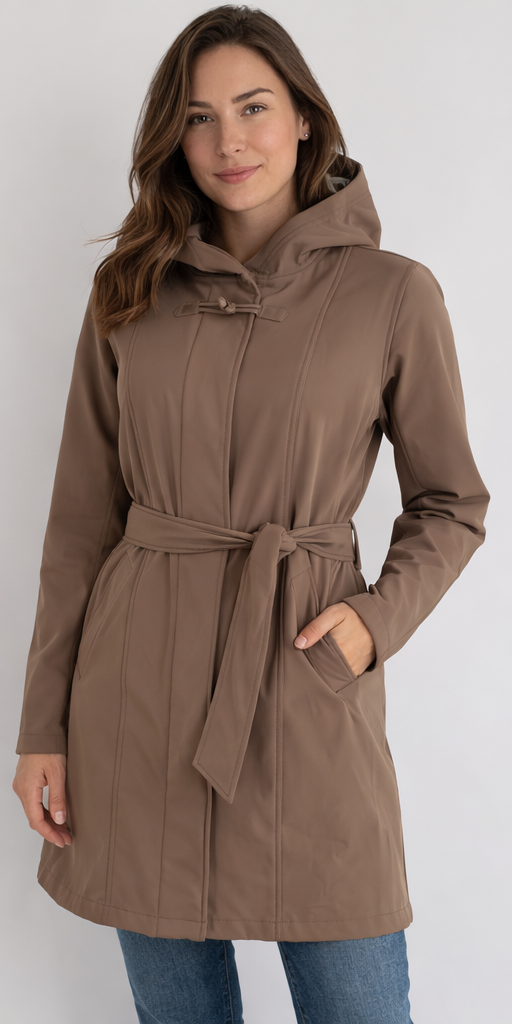Kurtka damska Cream CRPeppi Softshell Jacket Walnut z kapturem rozmiar 38