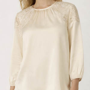 Bluzka damska Culture CUcamusa Blouse kremowa M – elegancka koronka