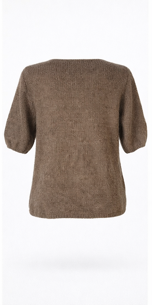 Sweter Culture CUcemilie SS Pullover Dune Melange brązowy rozmiar M/L - obrazek 3