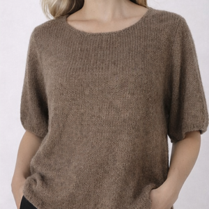 Sweter Culture CUcemilie SS Pullover Dune Melange brązowy rozmiar M/L