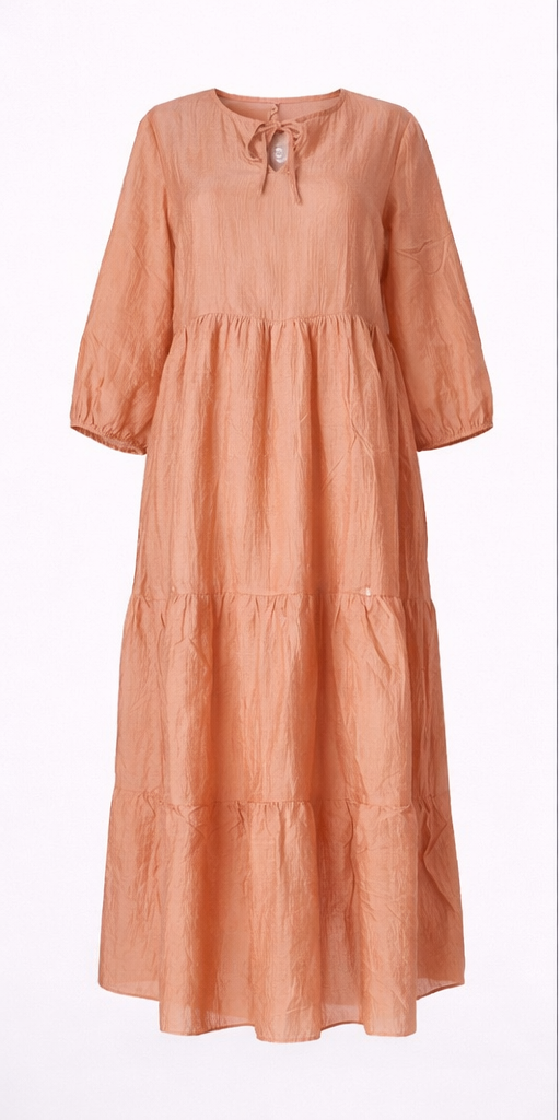Sukienka Cream CRLinda Dress brzoskwiniowa 80% poliester 20% wiskoza r. 38 - obrazek 2