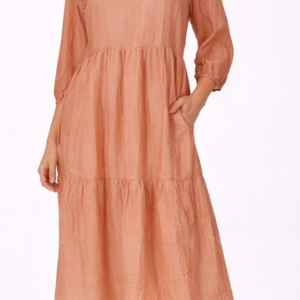 Sukienka Cream CRLinda Dress brzoskwiniowa 80% poliester 20% wiskoza r. 38