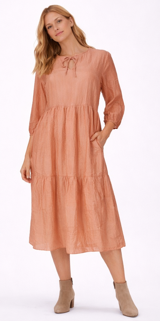Sukienka Cream CRLinda Dress brzoskwiniowa 80% poliester 20% wiskoza r. 38