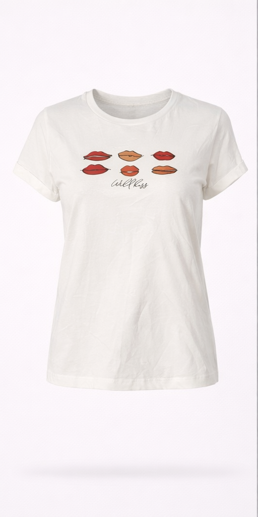 T-shirt damski Cream CRLumilla T-Shirt Red Lips rozmiar M - obrazek 2