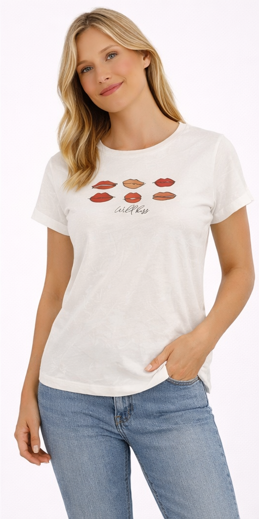 T-shirt damski Cream CRLumilla T-Shirt Red Lips rozmiar M - obrazek 4