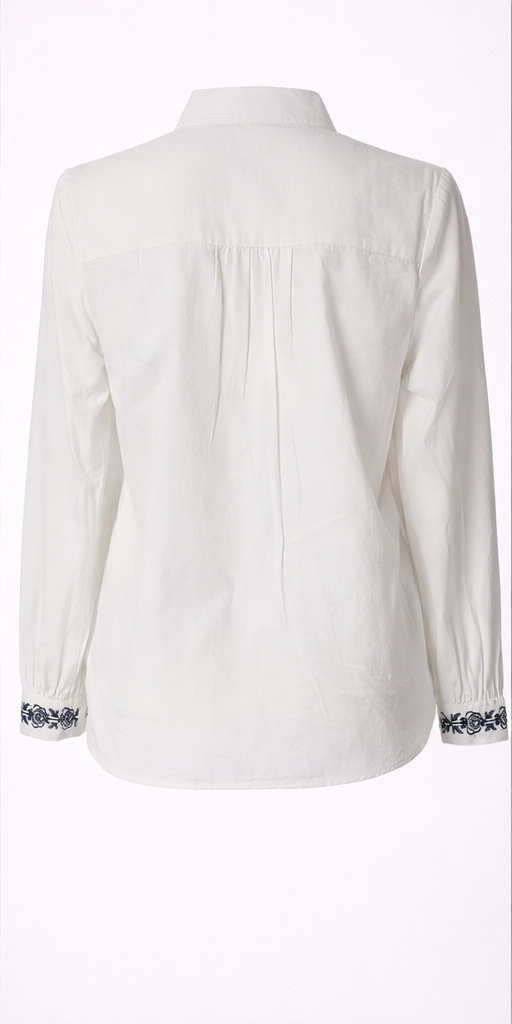 Bluzka damska Cream CRTiana Blouse Snow White haft bawełna rozmiar 38 - obrazek 3