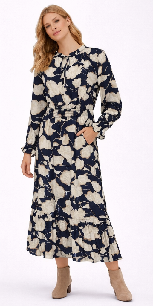 Cream CRLucca Long Dress sukienka damska w kwiaty wiskoza rozmiar 38