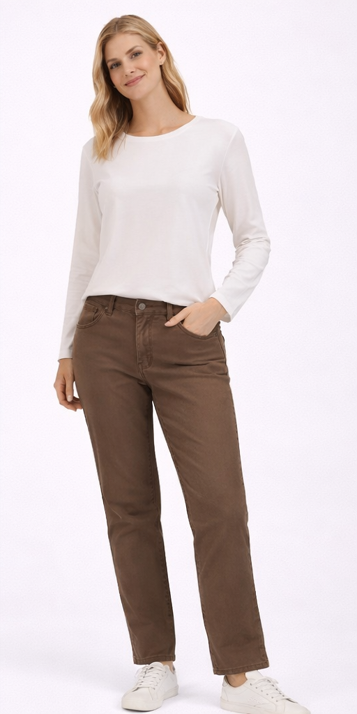 Spodnie damskie Cream CRSophia LP Straight Twill Coco Fit Cocoa Cr rozmiar 29/32