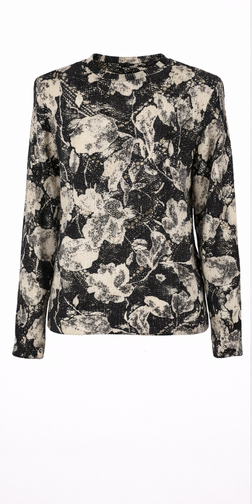 Cream CKBitten Pullover sweter damski czarno-biały rozmiar M - obrazek 2