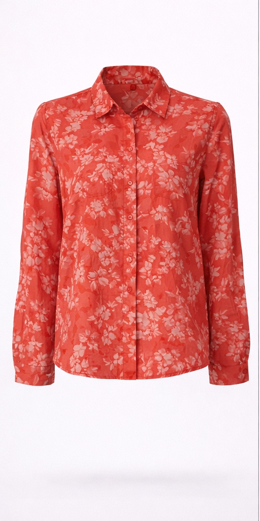 Cream CRBeatrice Shirt koszula damska Red Flower rozmiar 38 - obrazek 2