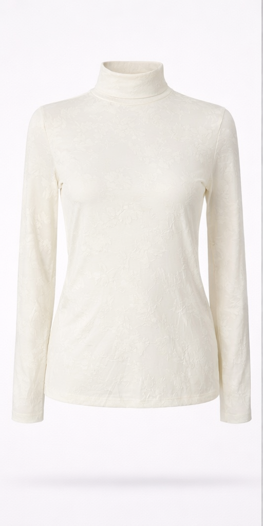 Bluzka damska Cream CROlive Turtleneck Snow White rozmiar M - obrazek 2