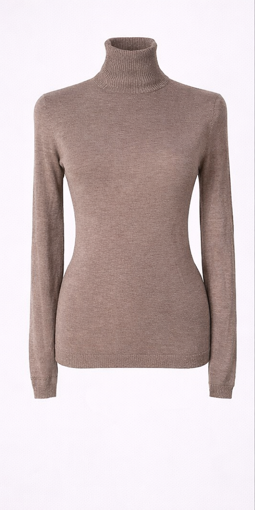 Golf damski Cream CRJani Knit Turtleneck Dark String rozmiar M - obrazek 2