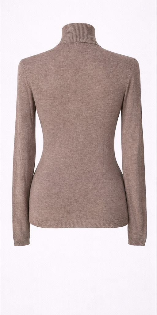 Golf damski Cream CRJani Knit Turtleneck Dark String rozmiar M - obrazek 3
