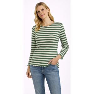 Bluzka damska Cream CRRibba Stripe Longsleeve Jade Green paski rozmiar M
