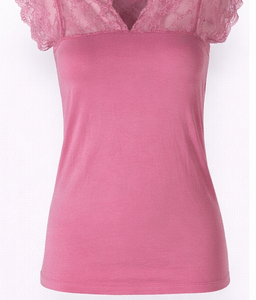 Bluzka damska koronkowa Culture CUPoppy Lace Top różowa M