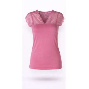 Bluzka damska koronkowa Culture CUPoppy Lace Top różowa M