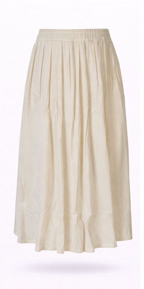 Spódnica Culture Hilde TT Skirt XL beżowa SandShell plisowana midi - obrazek 2