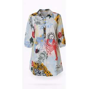 Sukienka Culture CUashmo Olena Short Dress wzór multikolor M