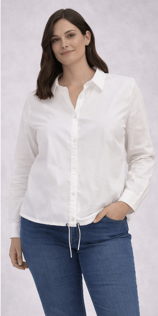 Koszula damska Culture CREstela Short Shirt biała z paskiem na plecach rozmiar 36 - obrazek 4