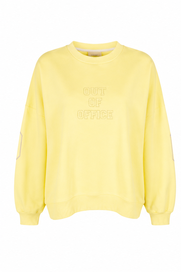 Culture CUangela Charlie Bluza oversize z nadrukiem pastelowy żółty M - obrazek 2