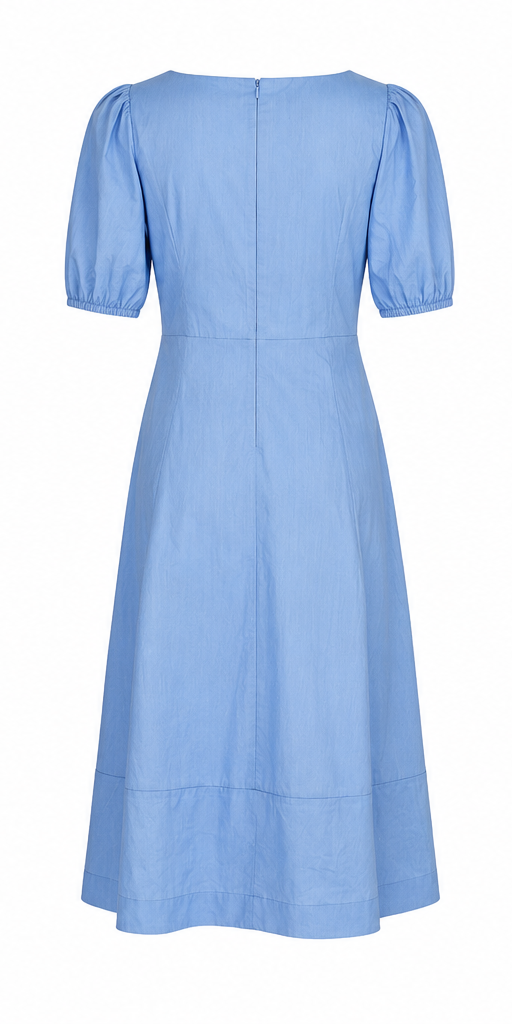 Culture CUantoinett O-neck Dress sukienka rozkloszowana błękitna M - obrazek 3