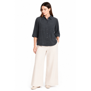 Babett Tif Tiffy Shirt koszula damska minimalistyczna lniana ciemnoszara XS